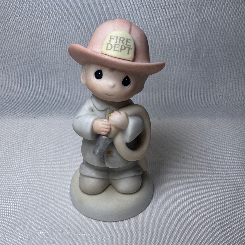 Precious Moments You Set My Heart Ablaze Firefighter Boy Figurine 320625 1997